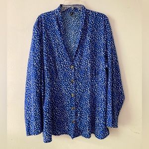 Influence Button-Down Peplum Style Blouse UK 26 // US 22